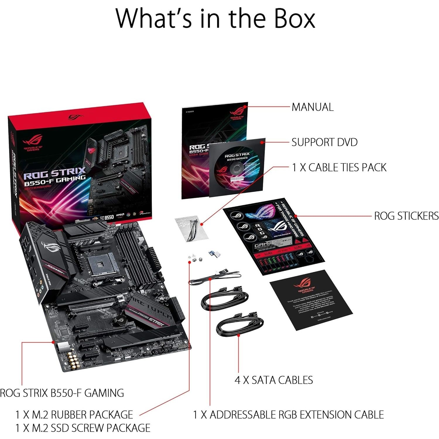 ASUS ROG STRIX B550-F Gaming AMD B550 AM5 DDR5 ATX Motherboard on